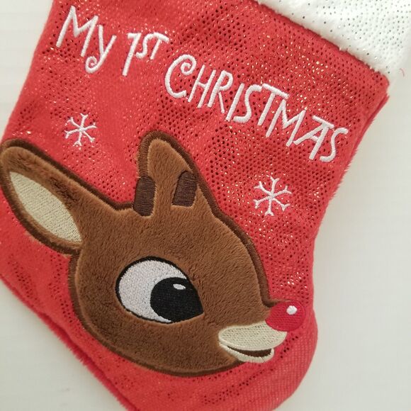 Rudolph the red nosed reindeer babys (My first Christmas) 11" tall - Picture 3 of 6